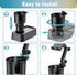 2 in 1 Large Cup Holder Phone Mount Extender, Cup Holder Phone Mount for Car with 360° Rotation, Compatible with