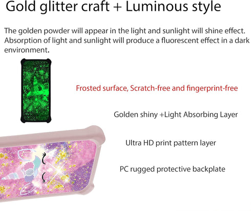 Koobee K100 Case by jioeuinly: SL004T Cover with Tempered Glass, Hard PC + Soft Silicone, Ring Support, Gold