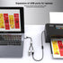 USB A Splitter, USB A Male to 2 Female USB Y Splitter, USB Splitter 1 in 2 Out for Charging and Data Transfer for