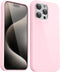 iPhone 15 Pro Max Case, Pink Silicone Glossy Soft Rubber Gel Protective Cover for Women Girl, Slim Shockproof