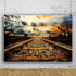 Eainb 10x8FT Sunset Old Train Track Backdrop Vintage Railway Station Photography Background for Photoshoot Nature
