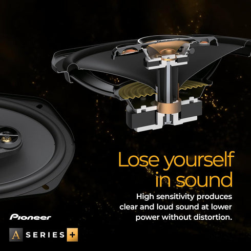 PIONEER TS-A301TW, 20mm Dome Component Tweeter Car Speaker, Precise Upper Range, Clear Sound Quality, Easy
