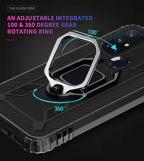 Asuwish OnePlus Nord N10 5G Case, with Screen Protector, Slim Ring Holder Stand Hard Hybrid Rugged Cell Accessories,