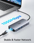 USB C Docking Station for Dual Monitor, Selore Triple 4K Display with 2 HDMI, DisplayPort, 100W PD Charging, USB 3.0