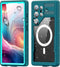 Guppy Galaxy S24 Ultra Case: Magnetic, Waterproof, IP68, 6.6FT Drop Proof, Built-in Screen Protector, Rugged Cyan.