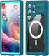 Guppy Galaxy S24 Ultra Case: Magnetic, Waterproof, IP68, 6.6FT Drop Proof, Built-in Screen Protector, Rugged Cyan.