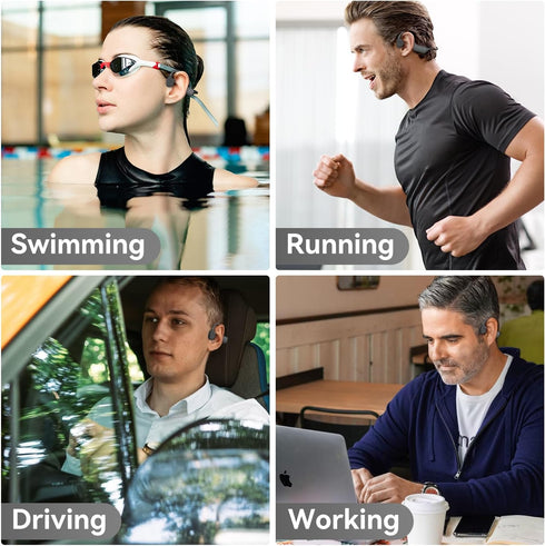 Generic 5.4, IP68 Headsets 32 MP3 Swimming, Bone Conduction Headphones, Open Ear Running Headphones Bluetooth