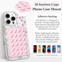 Galundge Silicone Suction Phone Case Mount, Non Slip Sticky Grip for Cellphone, Silicon Adhesive Suction Cup Mount