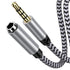 HOOTEK 6FT Headphone Extension Cable: 3.5mm Male to Female Stereo with Microphone, Nylon Braided Aux for iPhone, iPad,