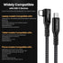 Fasgear 6ft USB C 3.2 Gen 2x2 Cable: 20Gbps, 4K Video, 100W Charging, 90° Type C for MacBook Pro, iPad Pro, Galaxy S21.