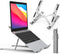 ivoler Laptop Stand, Adjustable Aluminum Riser Holder for 10-15.6” MacBook, iPad, HP, Dell, Lenovo - Silver