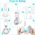 Wall Mount Holder for Echo Pop, Outlet Hanger Stand with Built-in Cable Management, White