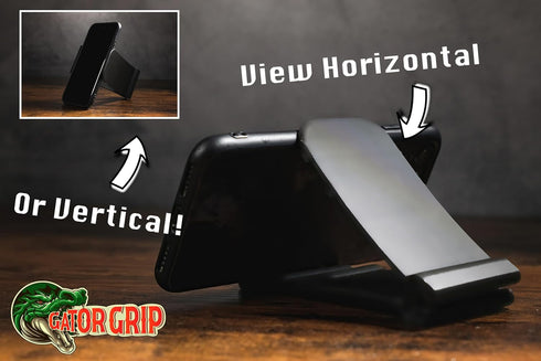 Gator Grip 6.8" Phone Stand - Cell Phone Holder Stand for Desk Nightstand Kitchen - Compatible with iPhone, Android