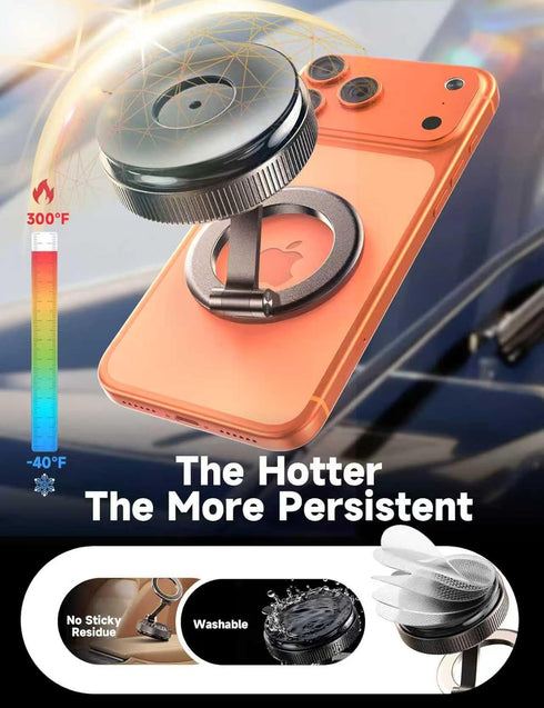 visnfa [105+LBS 3800gf 360 17 16 15 14 13 12 Pure Zinc Alloy Vacuum Magnetic Phone Holders for Your Car Suction