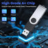 ABLAZE 4GB 10 Pack, 2.0 Flash Drive USB Memory Stick with Lanyards Swivel Thumb Drives Bulk Pendrive U Disk for Data