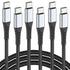 USB C to USB C Cable 3FT, 3-Pack 60W Braided Fast Charging Cord for iPhone 15 Pro Max, Samsung Galaxy S23 S22, Moto LG,