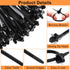 Umbrella Wing Nylon Push Mount Zip Ties, 50Pcs Heavy Duty Black Wire Zips Tie Mounts for Engine Bay