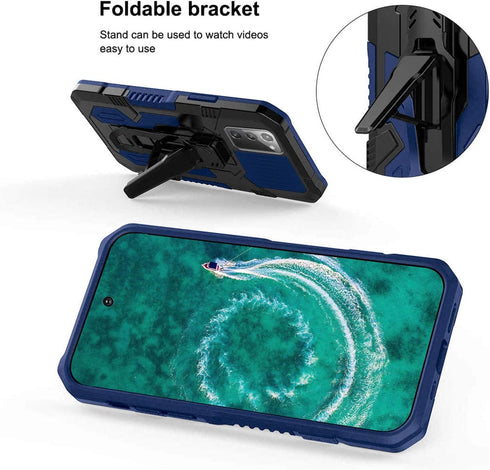 Compatible with Samsung Galaxy Note 20 5G Case, Tempered Glass Screen Protector and Belt Clip, Heavy Duty Rugged Cover