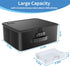 Fireproof Safe Photo Storage Box, 18 Inner Clear Photo Cases, Portable Organizer with Lock and Handle