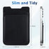 Phone Wallet Stick on, 2Pack Phone Card Holder for Back of Phone Case, Leather Credit Card Holder for iPhone, Android