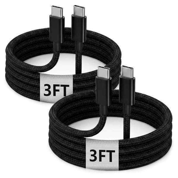 USB C to C Charger Cable 60W Fast Charging Braided Nylon Type