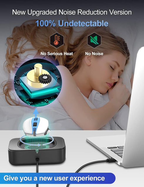 Meatanty Mouse Mover Undetectable Device, Super-Silent Mouse Jiggler, Adjustable Interval Timer for Active Computer