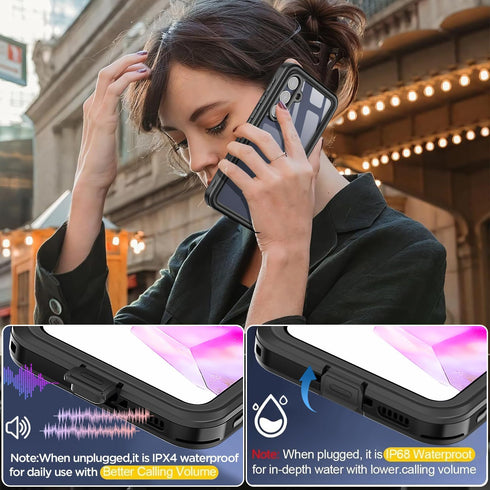 AICase Samsung Galaxy A35 Case, Waterproof Clear with Built-in Screen Protector, Shockproof IP68 Certified Full Body