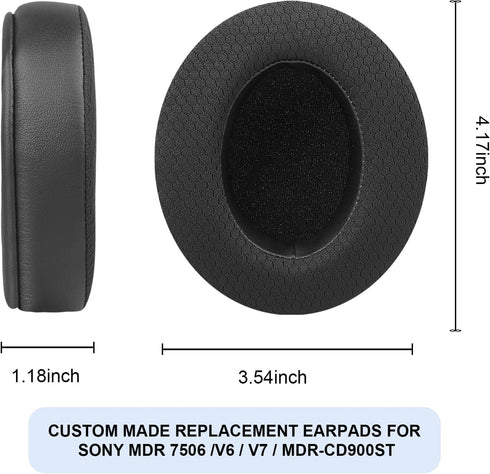 GVOEARS Replacement Ear Pads for Sony MDR 7506, Mesh Material Earpad Cushions for Sony MDR V6/V7, Noise Isolation