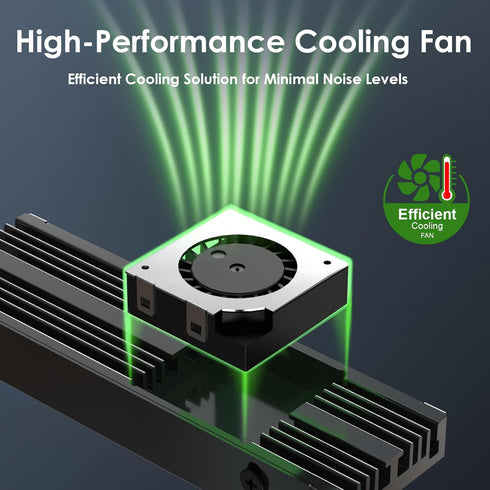 WAVLINK 880F Heatsink with SATA 15Pin Interface, M.2 Heatsink for 2280 NVMe PCIe/SATA SSD, Performance Cooler
