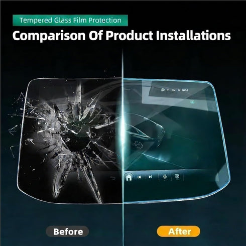 WIJMCTHC E-2008 E-208 2024 Foils(7 inch) Car modification Compatible With Peugeot Tempered Glass Screen Protector Car