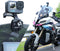 SEASKY M1 Motorcycle Windscreen Clamp Mount for GoPro Hero 12 11 10 9 8 7, DJI Action Cameras
