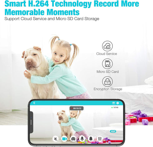 VIMTAG Indoor 2.5K/4MP HD WiFi Camera for Home Security, AI Human/Sound/Motion Detection, Night Vision, 2-Way Audio