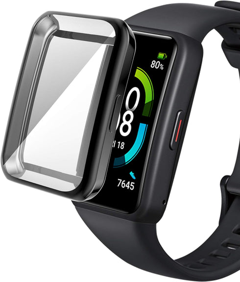 Screen Protector Case for Huawei Honor Band 6, Ultra-Thin Soft TPU Plated Bumper Case, Full Cover Protective Shell