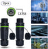 RJ45 Waterproof Connector IP68, Panel Mount Coupler Female to Female, Shielding Cable Coupler-CAT5E-YMP20-Green-2 PCS