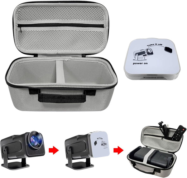 DUPULEE HY320 Projector Carrying Case and Lens Cap,Hard Travel Storage Bag Compatible with