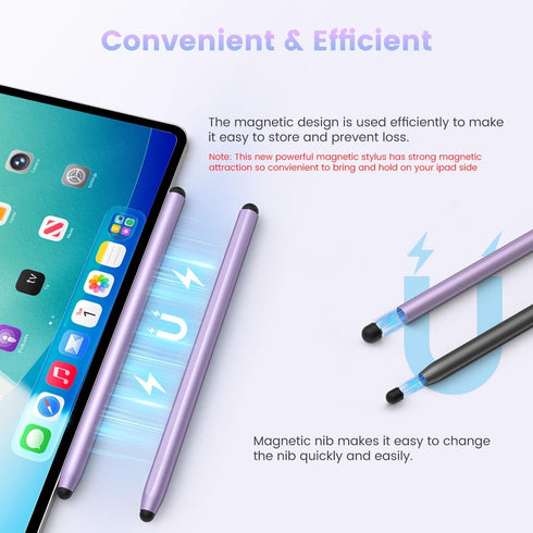 STYLUSLINK 2-in-1 Stylus Pen for Touchscreen, Universal Stylus Pens High Sensitivity and Precision, Magnetic Stylus Pen