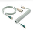 KCSJXF Pro Coiled Keyboard Cable, Double-Sleeved Mechanical Keyboard Cable with 5Pin GX16 Aviator,