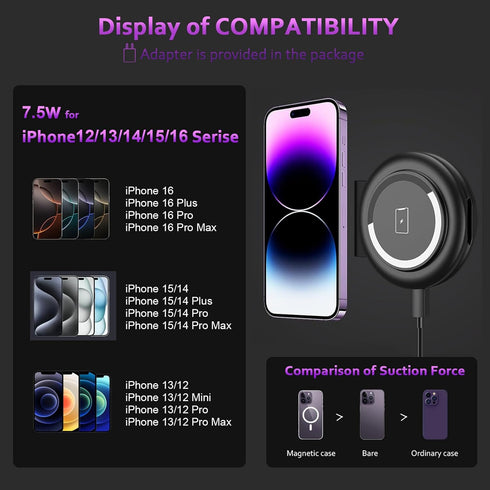 UCOMX Nano Mini Magnetic 2 in 1 Wireless Charger, Traveler Wireless Folding Charging Station for iPhone 12/13/14/15/16