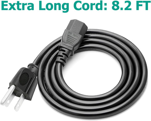 8.2ft 3 Prong Power Cord for Instant Pot Duo Mini, Duo Plus Mini, DUO60, DUO50, Duo Plus60, Duo Plus Mini, Smart 60 Bluetooth, Ultra, Ultra 6, Ultra 60 Power Cord AC Cable Replacement