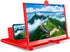 Dczonihup 12" Phone Screen Magnifier, 3D HD Screen Amplifier Projector with Foldable Stand,