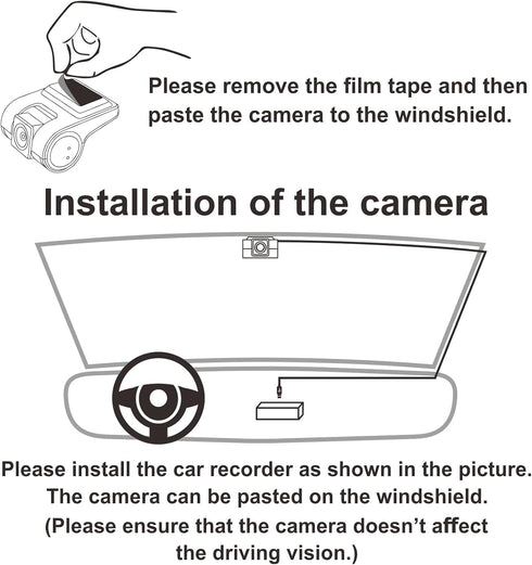 MAVYULQEF 1080P Dashboard Camera for car Radio with High Definition Night Vision DVR