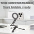 SHINEWEE 17/16/15/14/13/12 1/4 Ultra-Compact Magnetic Tripod Stand: Aluminum Phone Mount for iPhone Pro Max, Adjustable