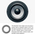 Speaker Foam Edge Surround Rings Rubber Perforated Subwoofer Rings Replacement Parts - 4.5inch / Black