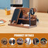 LNBEI Wood Phone Docking Station for Men, Simple and Elegant Nightstand Organizer, Multifunctional Desk Organizers