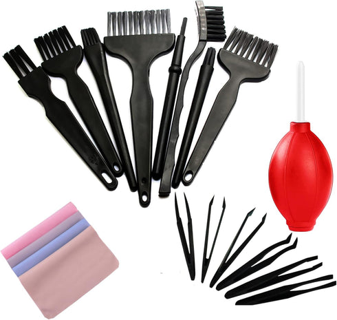 Small Anti Static ESD Safe Cleaning Dust Brush Kit for Phone Computer Keyboard Laptop Screen Camera Lens, ESD Precision