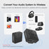 MIPEACE Bluetooth Audio Adapter for Headphones, Bluetooth 5.3 Receiver, 3.5mm Aux Wireless Adapter, Black