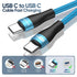 USB C to USB C Cable 10FT 4-Pack, 60W Nylon Braided Charger Cable Compatible for Phone 15/15 Pro/15 Pro Max, MacBook