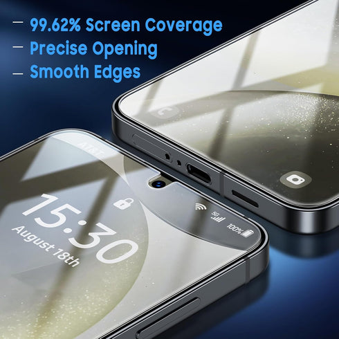 Uyiton UnBreak-Glass Screen Protector for Samsung Galaxy S24, 6.2'' 5G, 2 Pack, Scratch-Resistant, Bubble-Free,