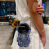 Astronaut Hidden Stand Phone Case for iPhone 13, Blue, Cute 3D Astronaut Lens Camera Protection with Luxury Glitter