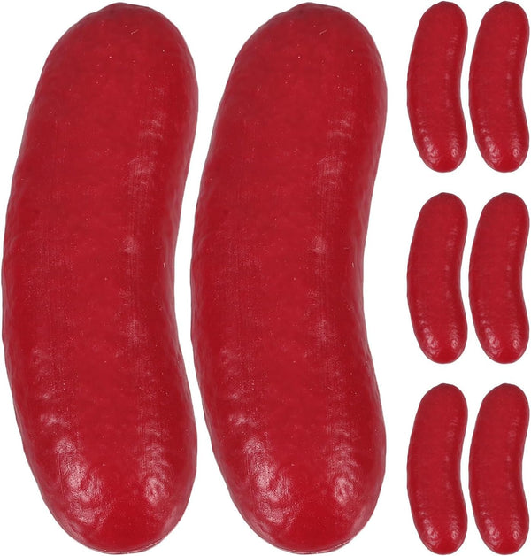8pcs Fake Sausage Prop - Realistic Artificial Food Models - Simulation Hot